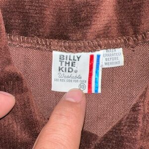 Vintage Kids Billy The Kid Brown corduroy pearl snap jacket